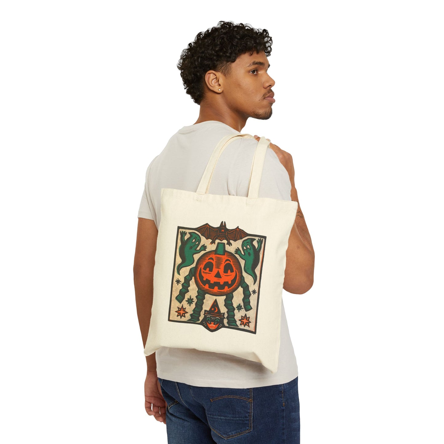 Pumpkin Man Canvas Tote Bag