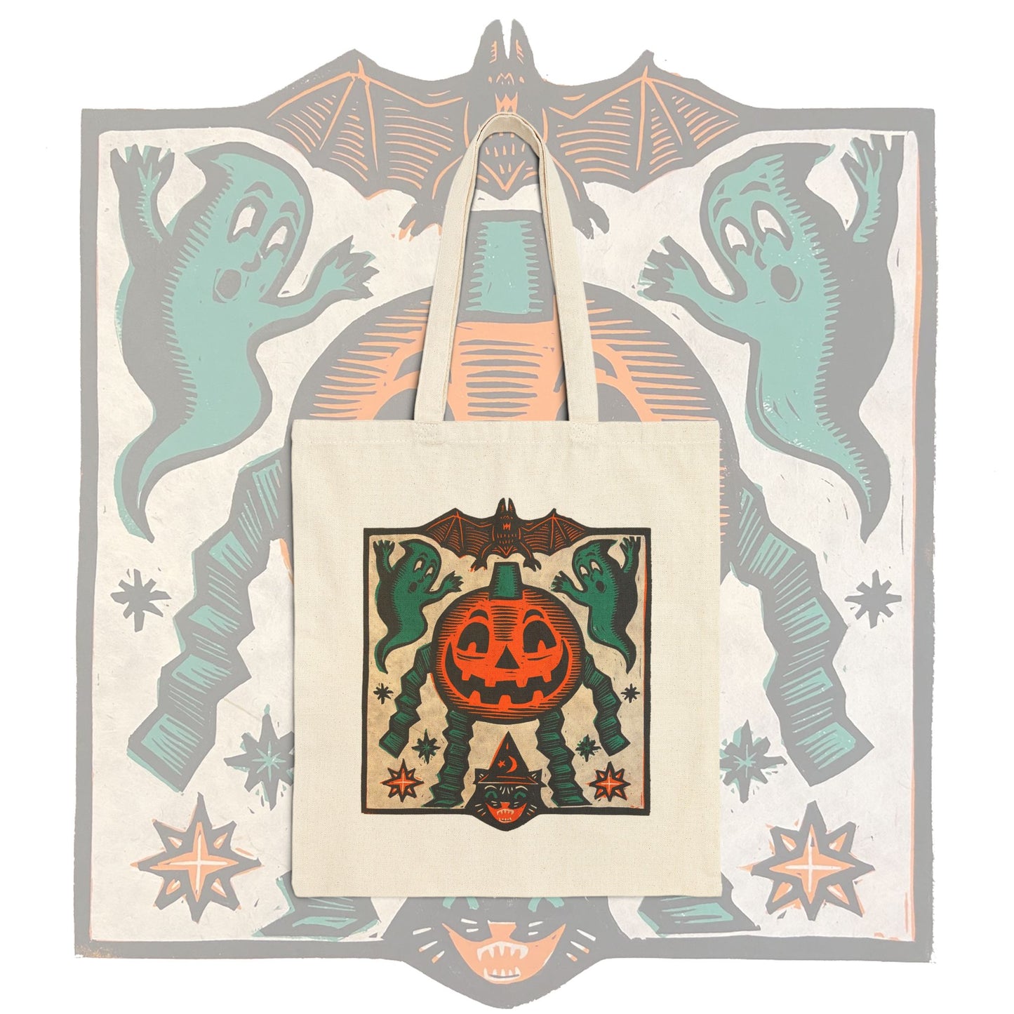 Pumpkin Man Canvas Tote Bag