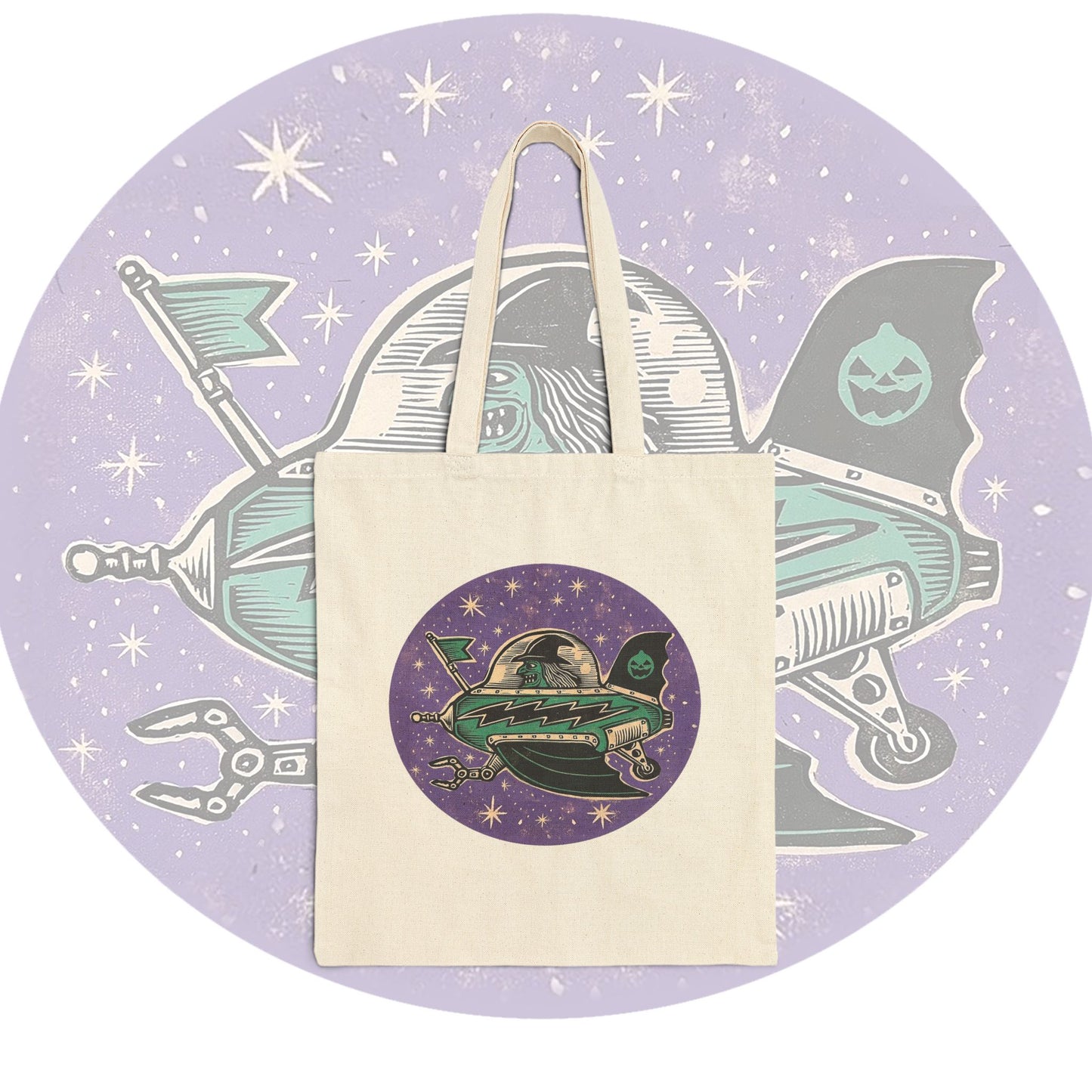 Space Witch Canvas Tote Bag