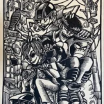 Gorillaz Block Print