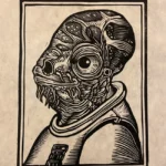 Admiral Ackbar Block Print
