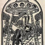 Dino Ark II Block Print