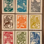Greek Beasts Block Print Set
