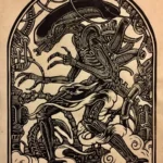 Xenomorph Block Print