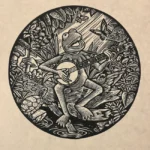 Kermit Block Print