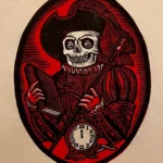 Masque Of The Red Death Block Print