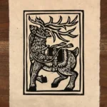 Reindeer Block Print