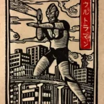 Ultraman Block Print