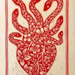 Year Of The Snake Block Print